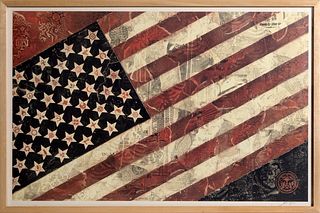 Shepard Fairey, May Day - Flag 1, Offset Lithograph