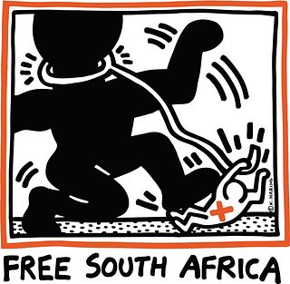Keith Haring, Free South Africa, Offset poster