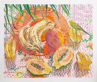 Janet Fish, Still Life with Tropical Fruits, Screenprint on Arches