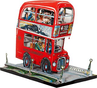 Red Grooms, London Bus, 3-D Lithograph Construction on BFK Rives