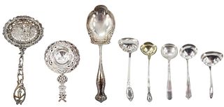 (8) Pc Sterling Silver Spoons & Ladles, 8.3 OZT