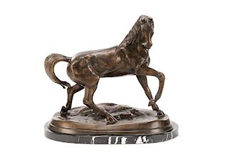 After Pierre-Jules Mene, "Trotting Horse", Bronze