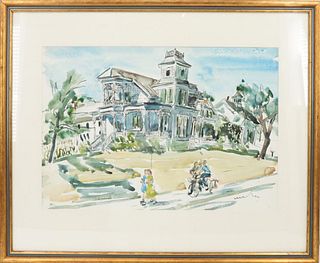 Bernadine Custer (1900-1991) American, Watercolor