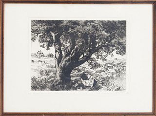 Samuel Thal (1903-1964) American, Drypoint Etching