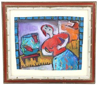 Expressionist 20th C Oil Painting Signed Southall