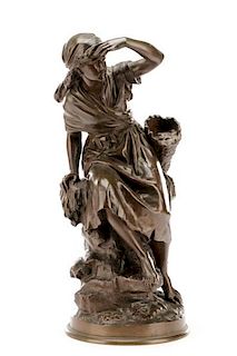 Manner of Eugene Laurent, "Pecheuse", Bronze