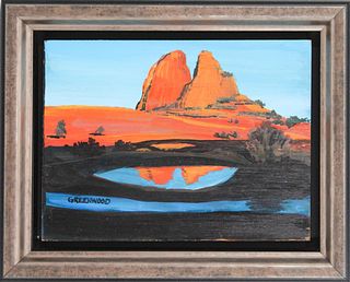 Sedona Arizona Painting Signed Greenwood