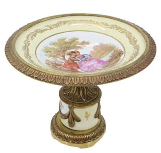 French Limoges Hand Painted Porcelain Centerpiece