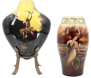(2) Porcelain Vases with Figures