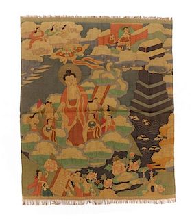 Fine Chinese Silk Kesi Tapestry, Heavenly Buddha