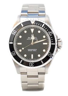 Men's Rolex No Date Submariner Watch