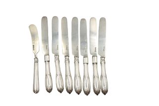(8) Continental & English Sterling Silver Knives