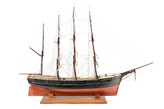 Westward Ho! Clipper Ship Carved Wood Model