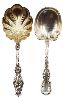 (2) Amer. Whiting Sterling Serving Spoons, 6.7 oz