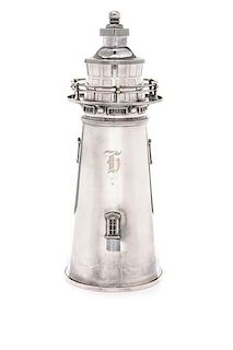 Important Meriden SP Lighthouse Cocktail Shaker