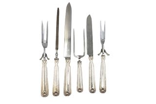 (6) American Tiffany & Co. Sterling Carving Set