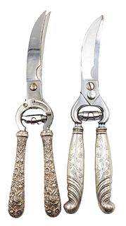 (2) American Sterling Repousse Poultry Shears