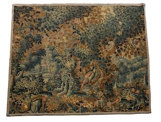 18th C Flemish Verdure Tapestry Panel