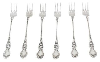 (6) American Sterling Silver Cocktail Forks, 3 ozt