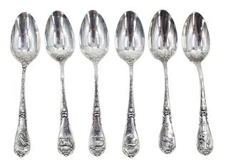 (6) Gorham Sterling Silver Zodiac Spoons, 6 ozt