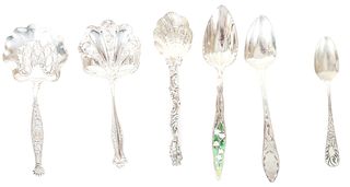 (6) Sterling/800 Silver Serving Spoons 3ozt