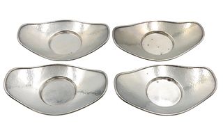 Set (4) Silver Sake Saucers