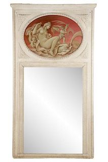 Large Louis XVI Style Neoclassical Trumeau Mirror