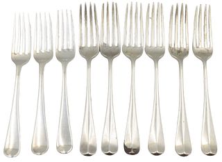 (9) Sterling Silver Forks, 14.2 ozt
