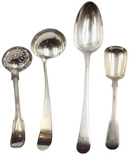 (3)Sterling Spoons (1)Sterling Sugar Sifter, 6 ozt