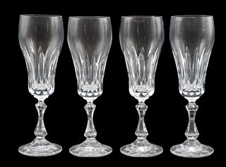 (4) Cut Crystal Wine Glasses