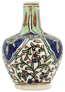 Middle Eastern Hand Painted Pottery Vase