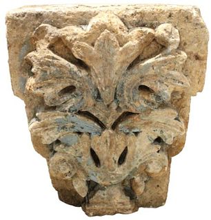 Carved Limestone Architectural Fragment