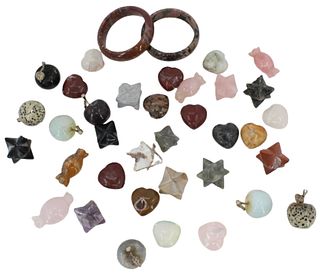 Collection of Stone Trinkets & Two Stone Bangles