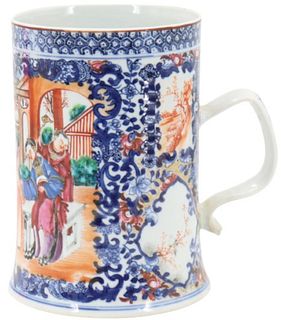 18th C. Chinese  Decorated Porcelain Mug