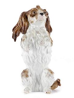 Meissen Porcelain Kändler Bolognese Dog Figurine