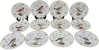 (12) Meissen Shallow Plates With Birds