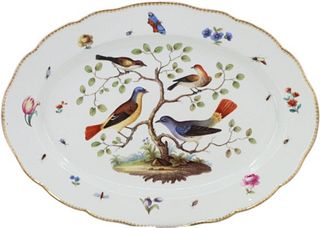 Impressive 19th C Meissen Bird Platter