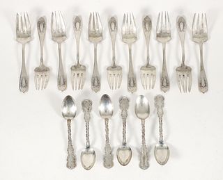 Group of 17 International Forks and Gorham Spoons