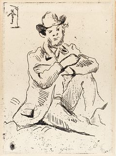 Cezanne Guillaumin with a Hanging Man Etching