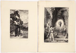 Pair of 1870s engravings after Gustave Moreau