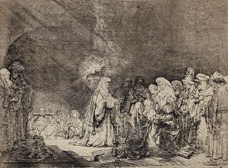 Rembrandt Presentation in the Temple Etching