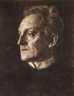 Hermann Struck 1904 etching of Gerhart Hauptmann