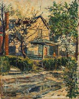 Julius Kahn House in Summer 1939 Oil on Canvas