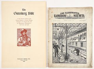 Gutenberg Bible 1960 Facsimile Prospectus Leaf