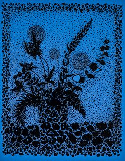 Bob Cato Blue Flowers from Nantucket Series Screenprint
