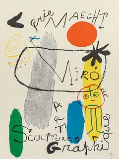 Miro Sculptures Art Graphique Lithographic Poster