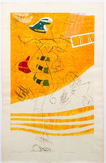 Hideo Hagiwara 1968 Color Etching Circus No. I