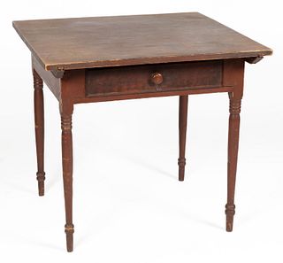 AMERICAN PAINTED PINE PIN-TOP WORK TABLE