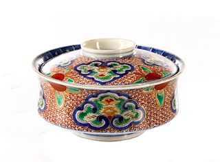 Very Fine Chinese Porcelain Lidded Rice Bowl