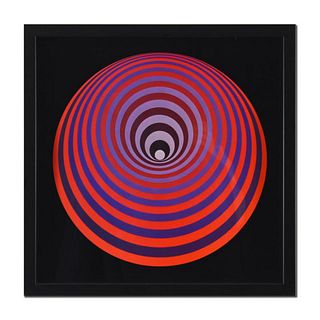 Victor Vasarely (1908-1997), "Oervegn (1968)" Framed Heliogravure Print with Letter of Authenticity